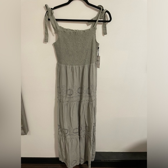 BOHO Tie Strap Maxi Dress - Picture 1 of 3